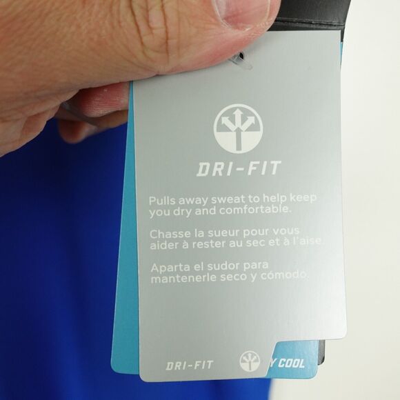 Nike Tennis Dri-Fit Mens Short Sleeve Polo Size XL Blue Activewear NWT - Picture 5 of 12